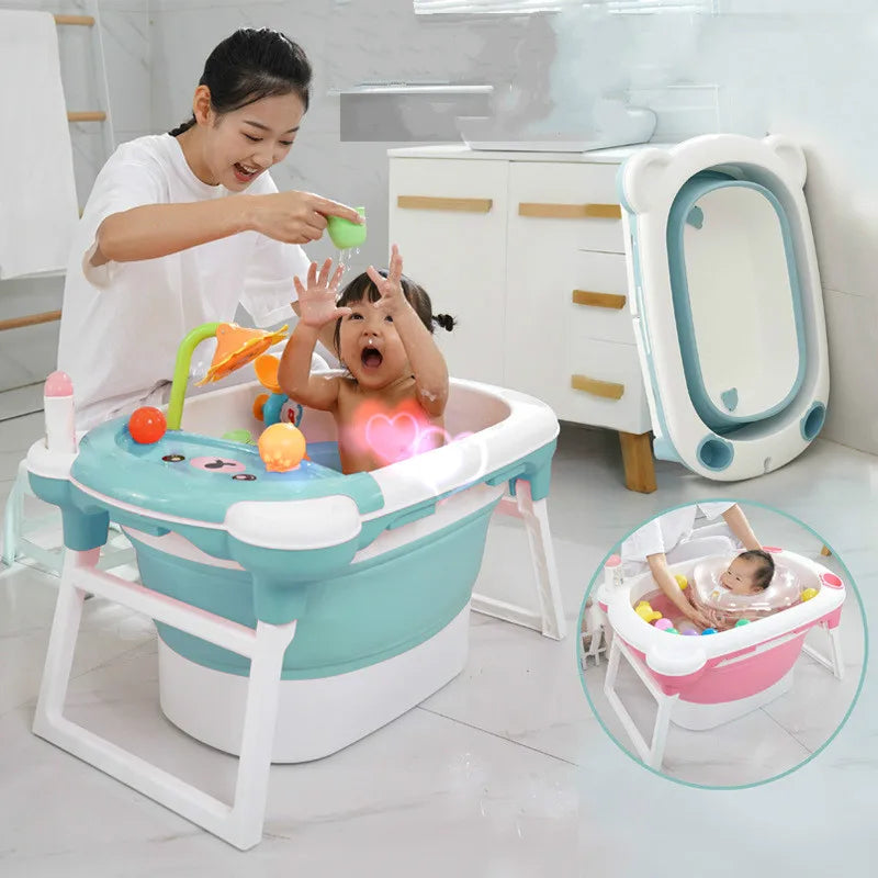 Portable Silicone Baby Bathtub