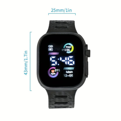 LED Display Digital Kids Watches