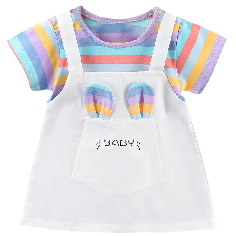 Colorful Striped Baby Girl Dress