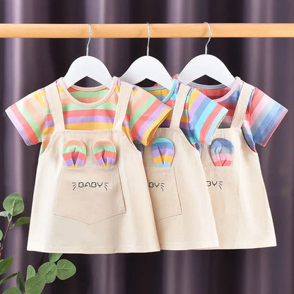 Colorful Striped Baby Girl Dress