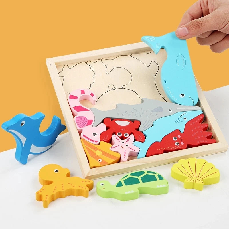 Colorful 3D Puzzle Wooden Toys