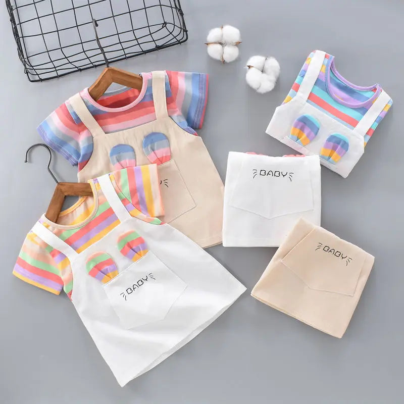 Colorful Striped Baby Girl Dress