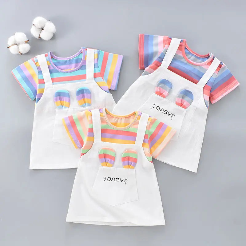 Colorful Striped Baby Girl Dress