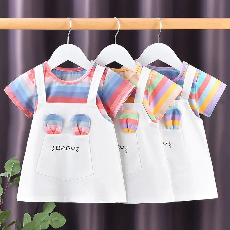 Colorful Striped Baby Girl Dress